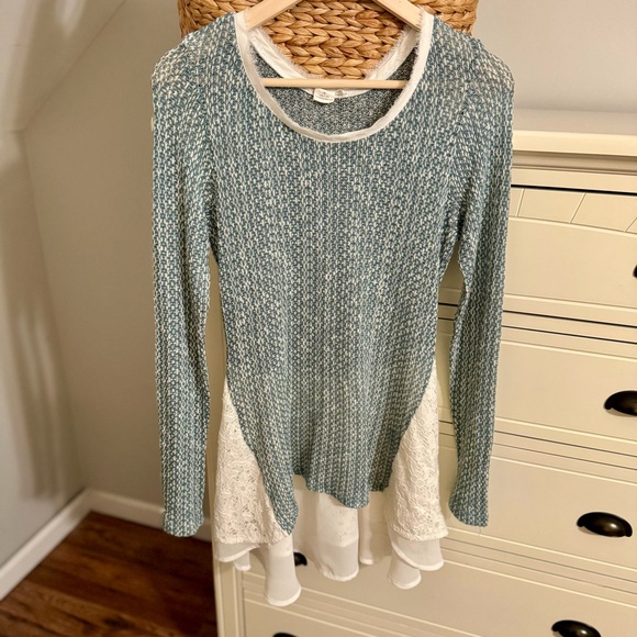 Anthropologie Tunic Peplum Lightweight Sweater - Picture 3 of 13